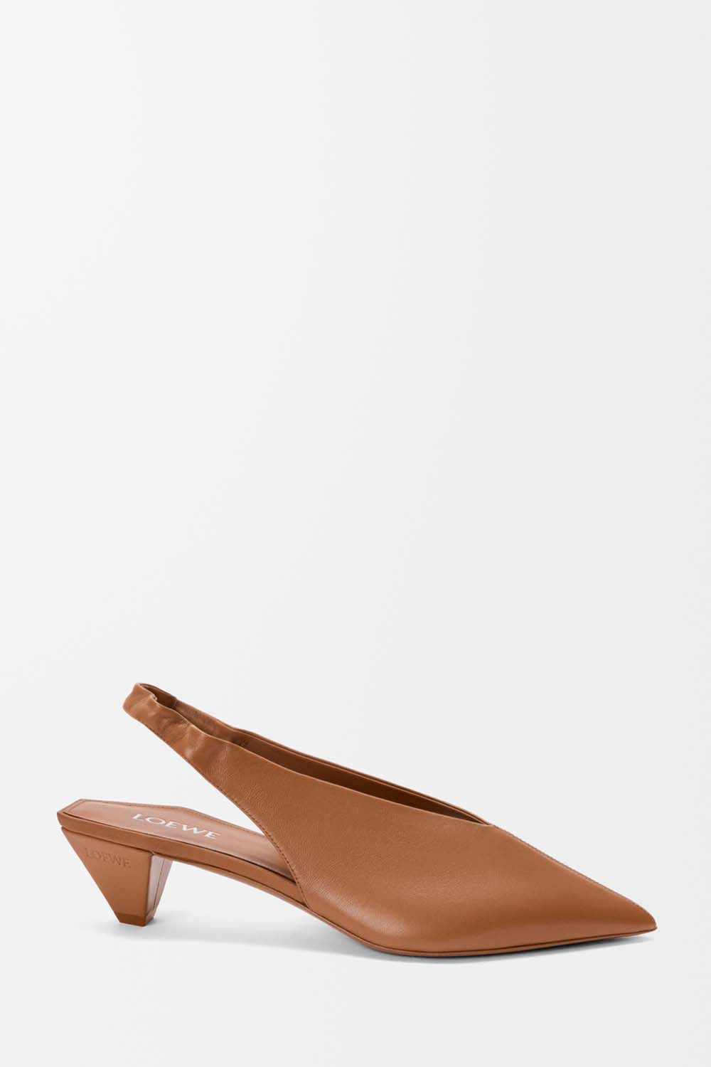 Origami Cubic Slingback In Lambskin