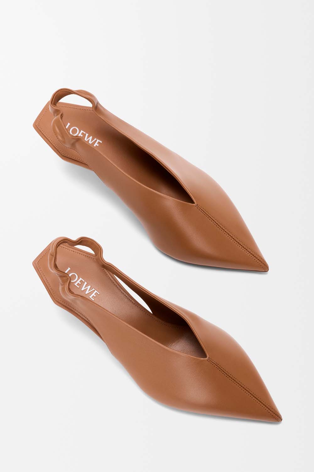Origami Cubic Slingback In Lambskin