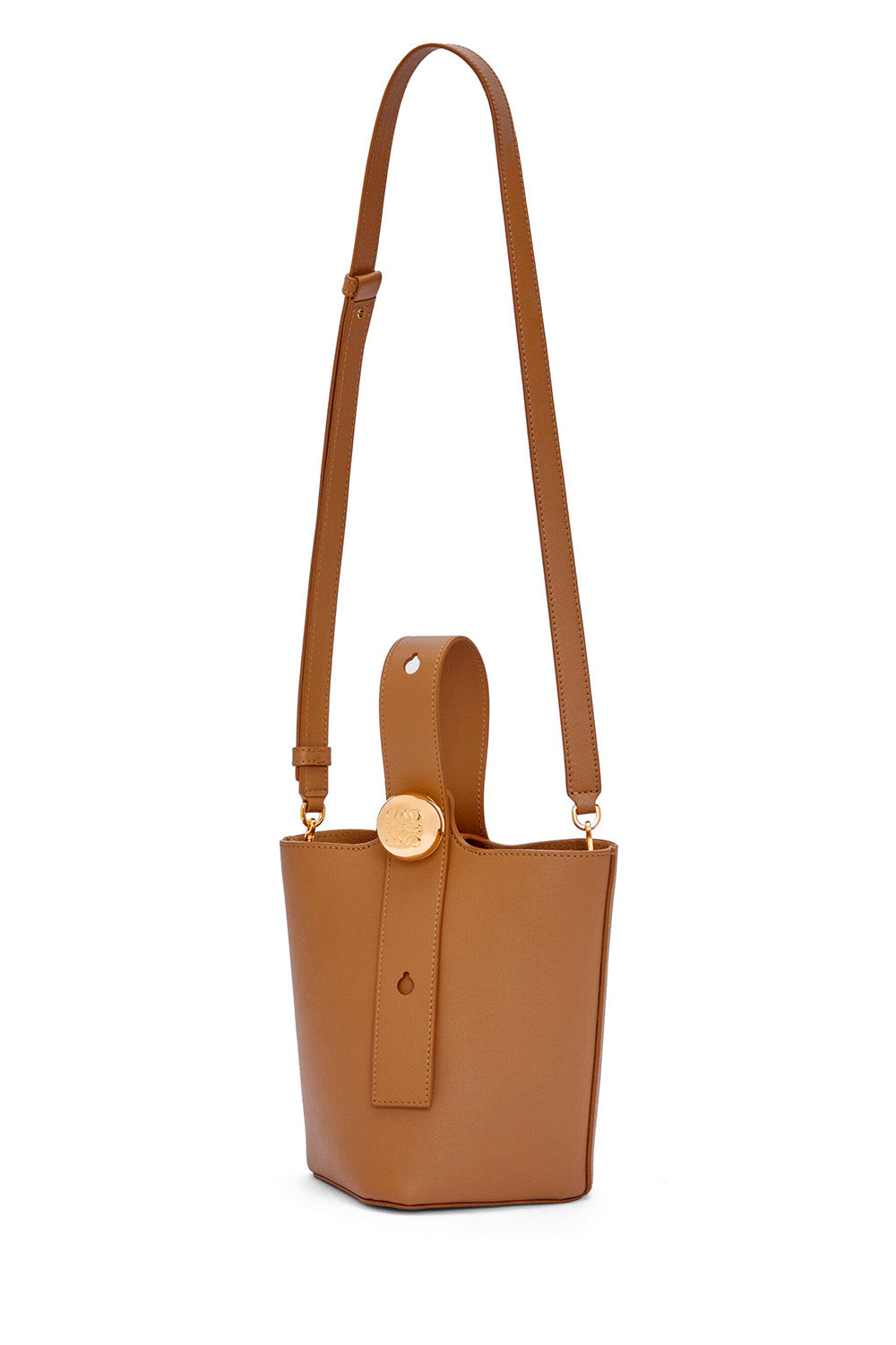 Pebble Bucket Mini Bag In Calf Leather