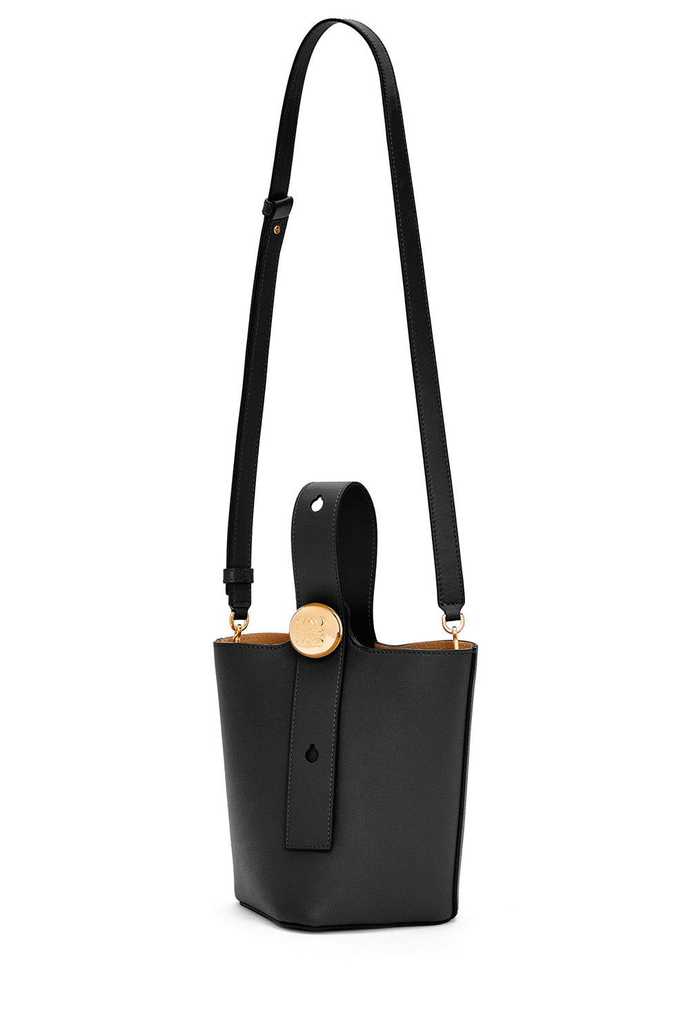 Pebble Bucket Mini Bag In Calf Leather