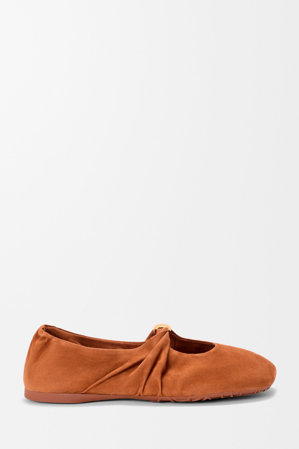 Pebble Soft Ballerina In Suede Goatskin
