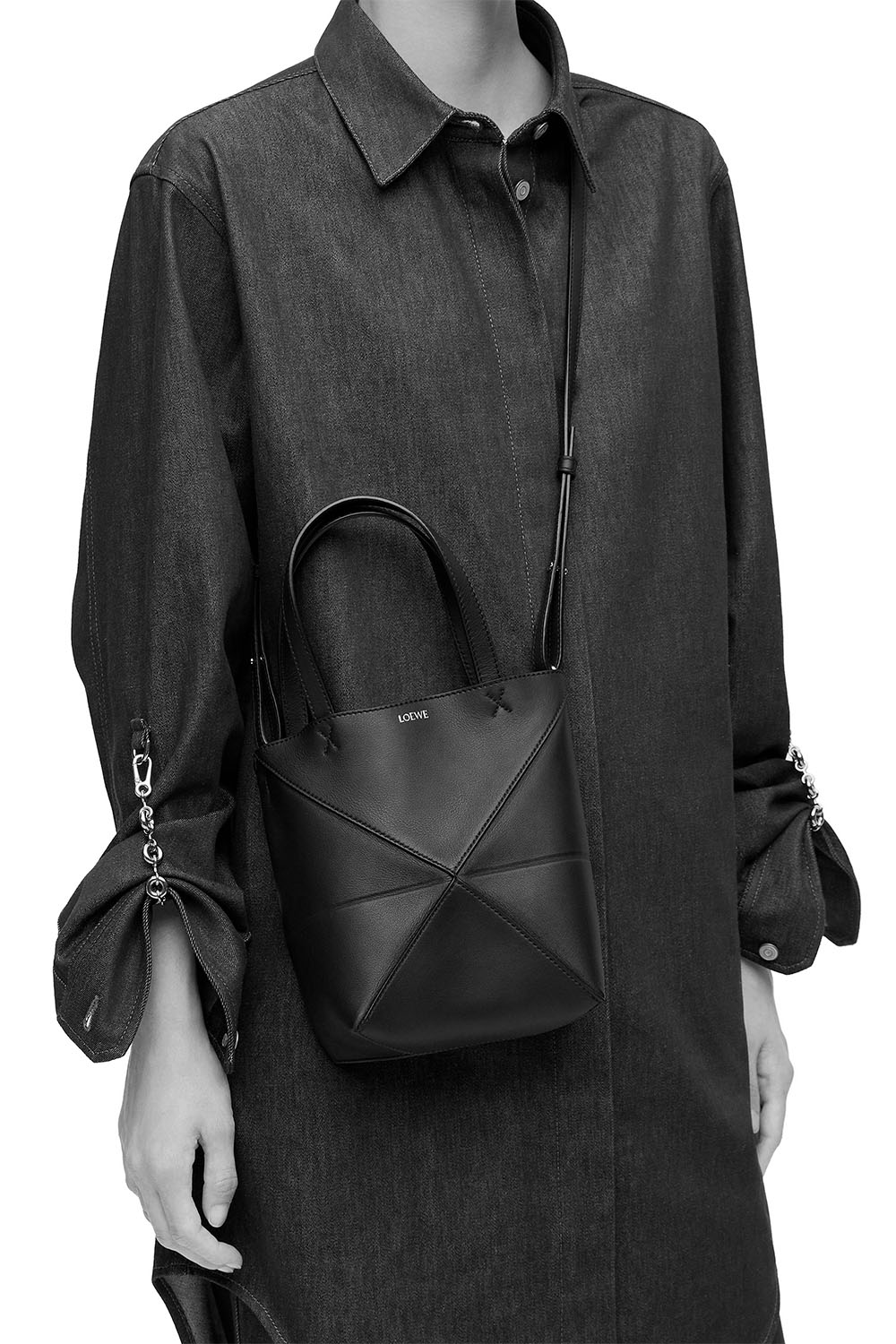 Puzzle Fold Mini Tote Bag In Calfskin