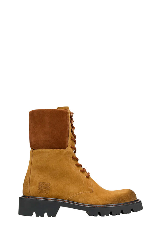 Sierra Suede Lace-Up Combat Boots