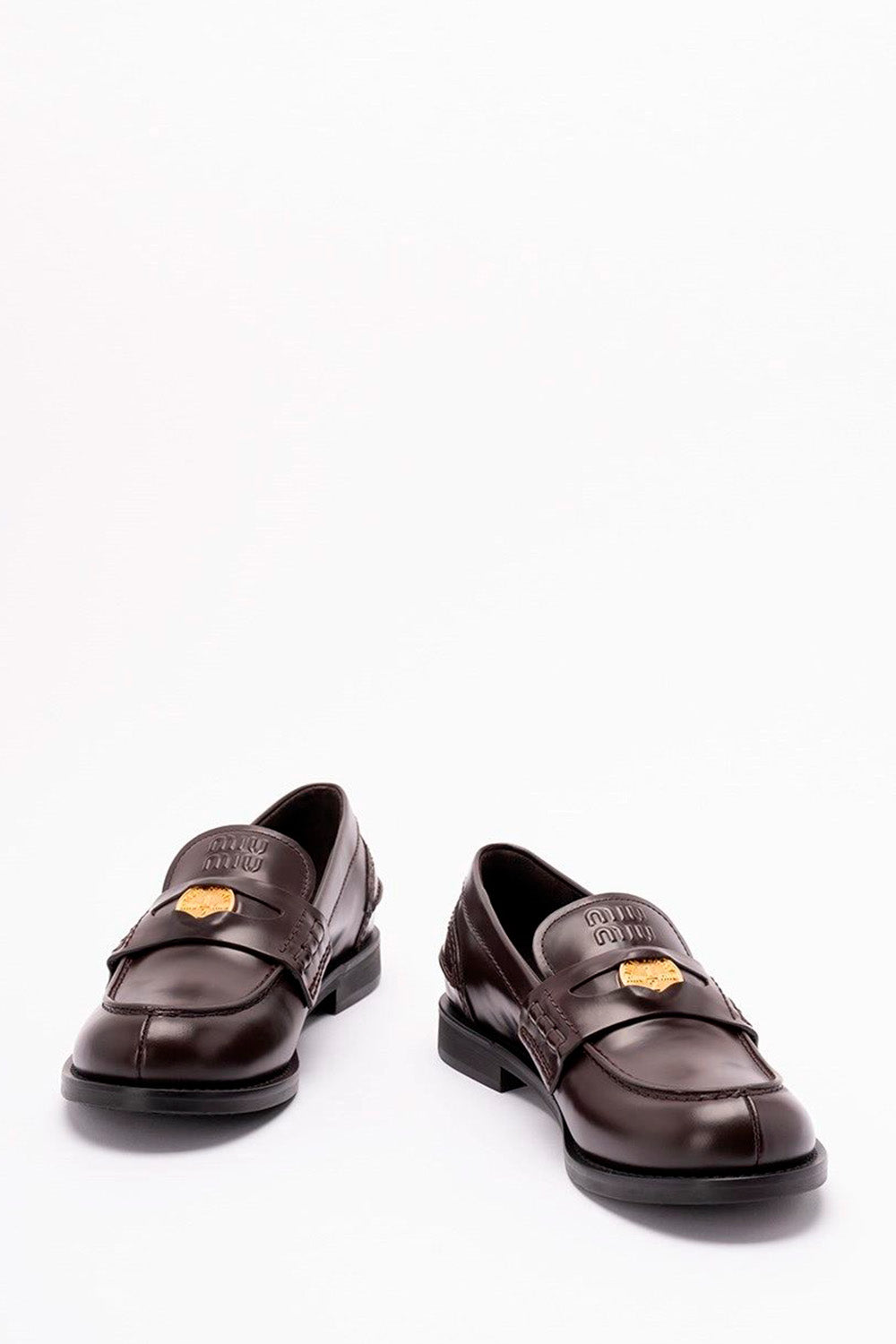 Brushed Leather Penny Loafers