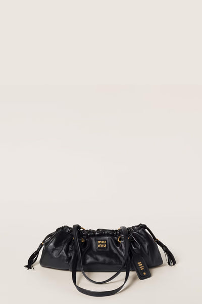 【MiuMiu】Joie nappa leather bag DHL配送料込み Black Joie Nappa Leather Bag | Miu Miu