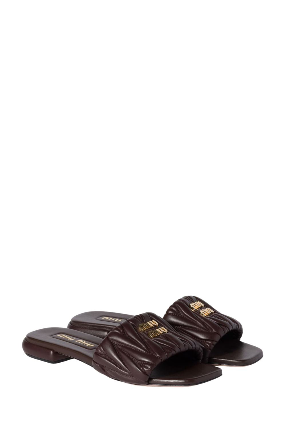 Matelassé Nappa Leather Slides