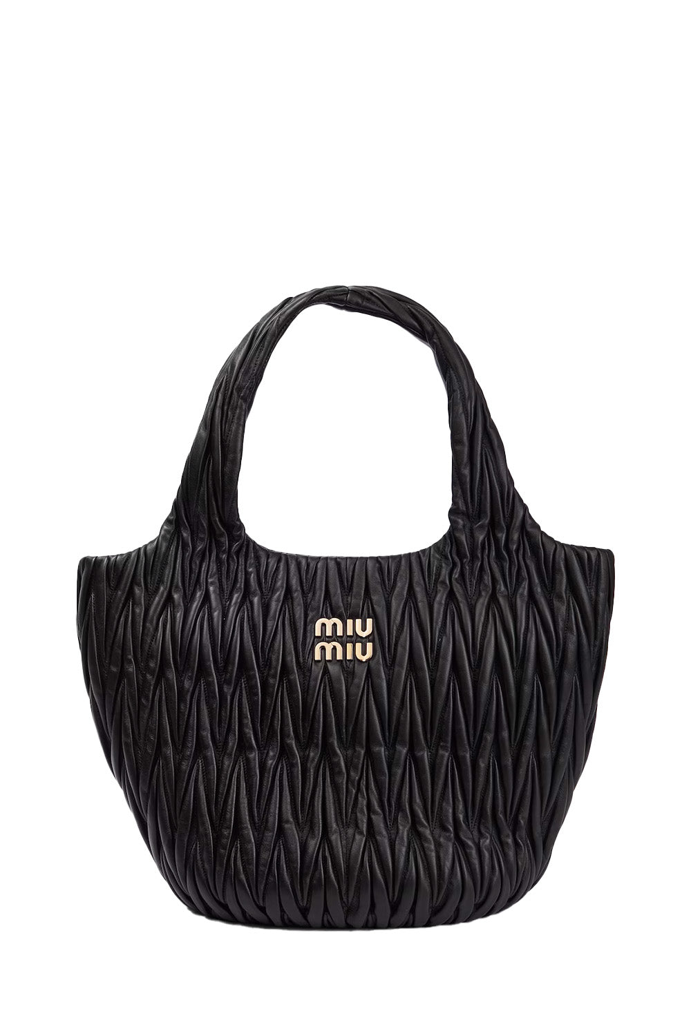 Miu Wander Leather Tote Bag