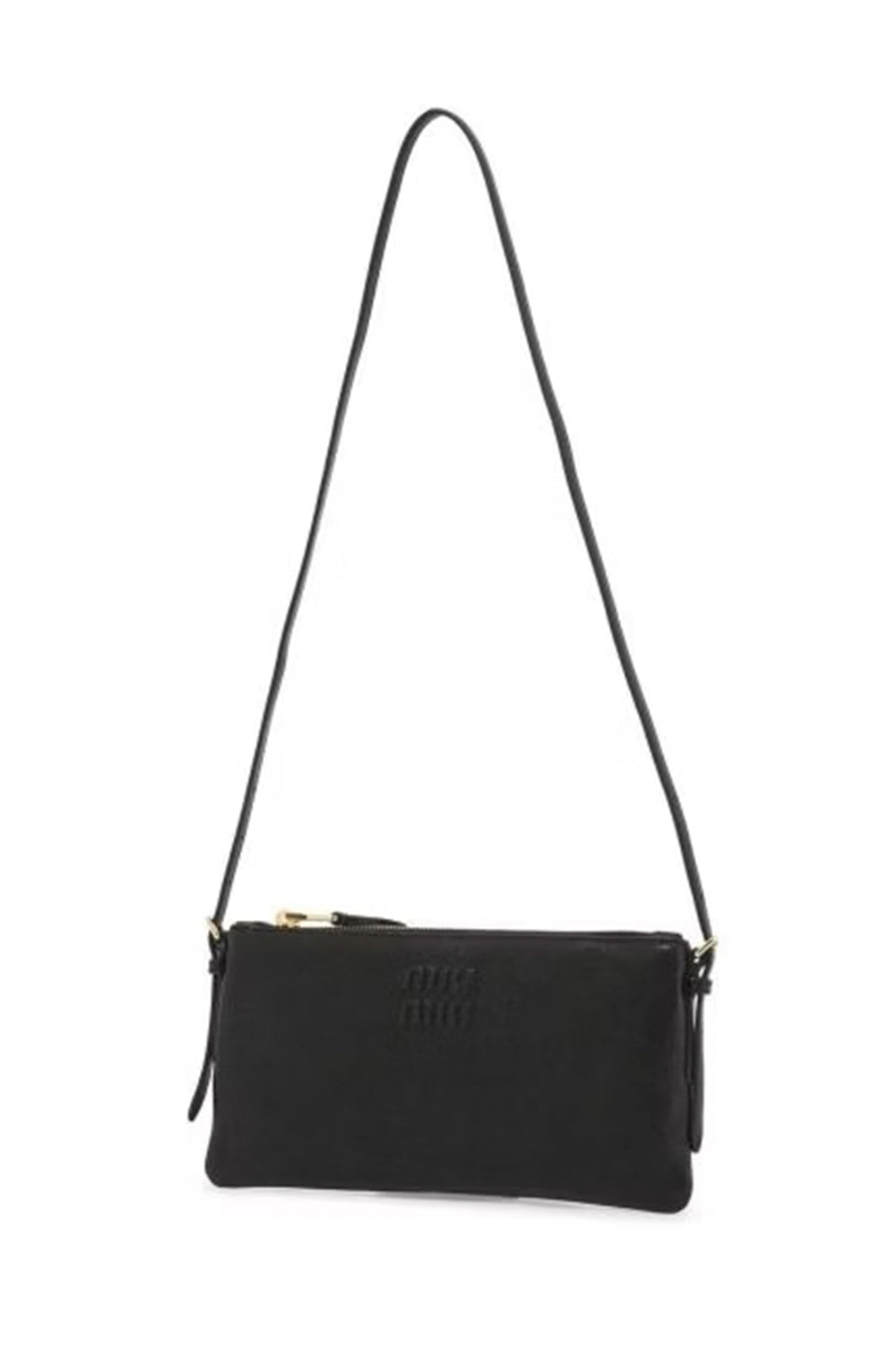 ミュウミュウ　Nappa leather pouch ブラック BLACK NAPPA LEATHER POUCH MiuMiu(ミュウミュウ) - 海外通販のBUYMA