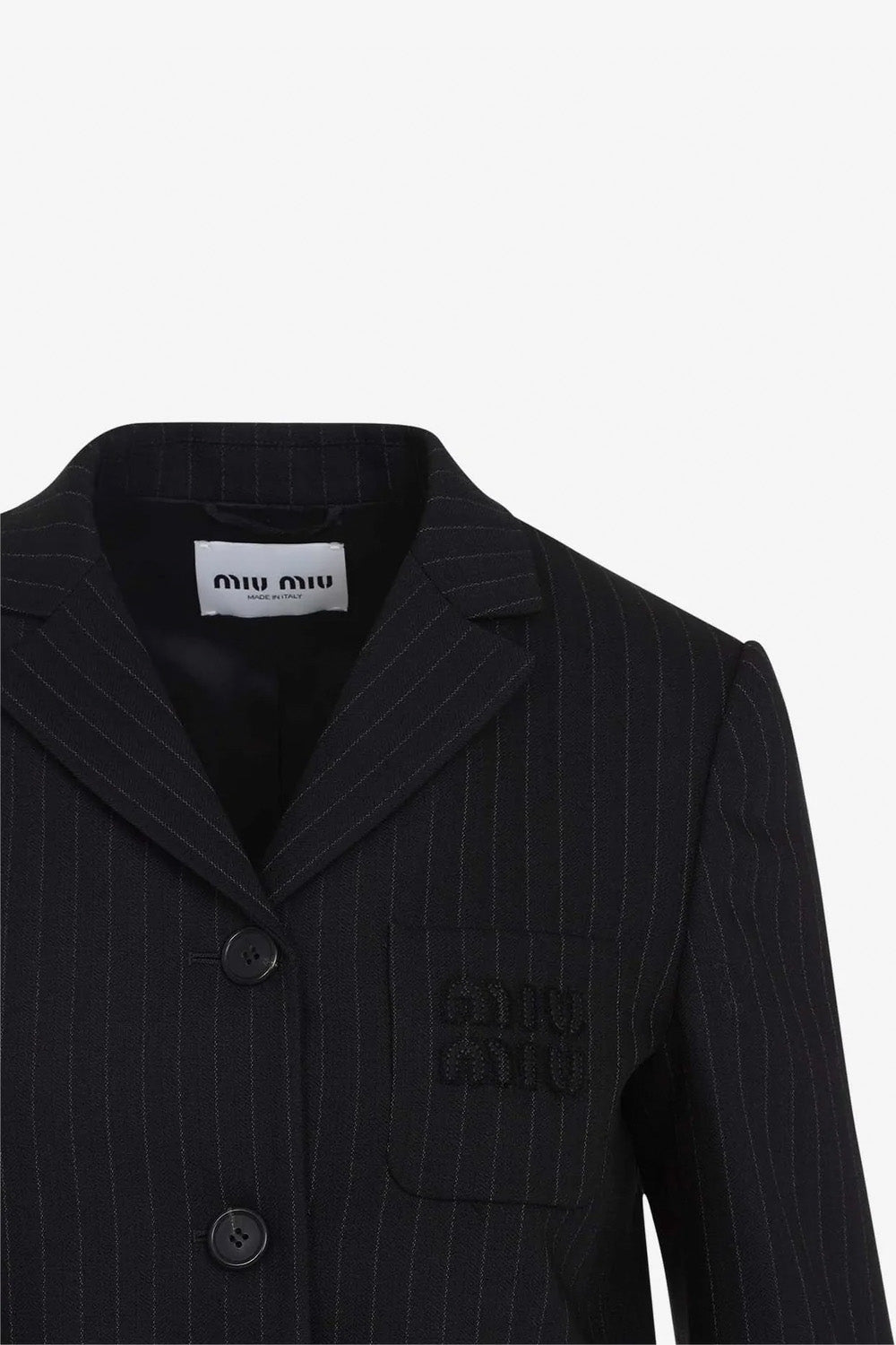 Pinstripe Wool Blazer