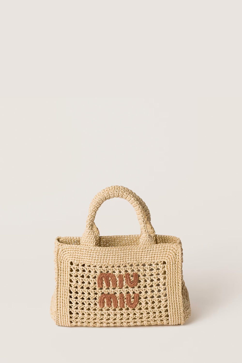 Raffia-Effect Woven Handbag