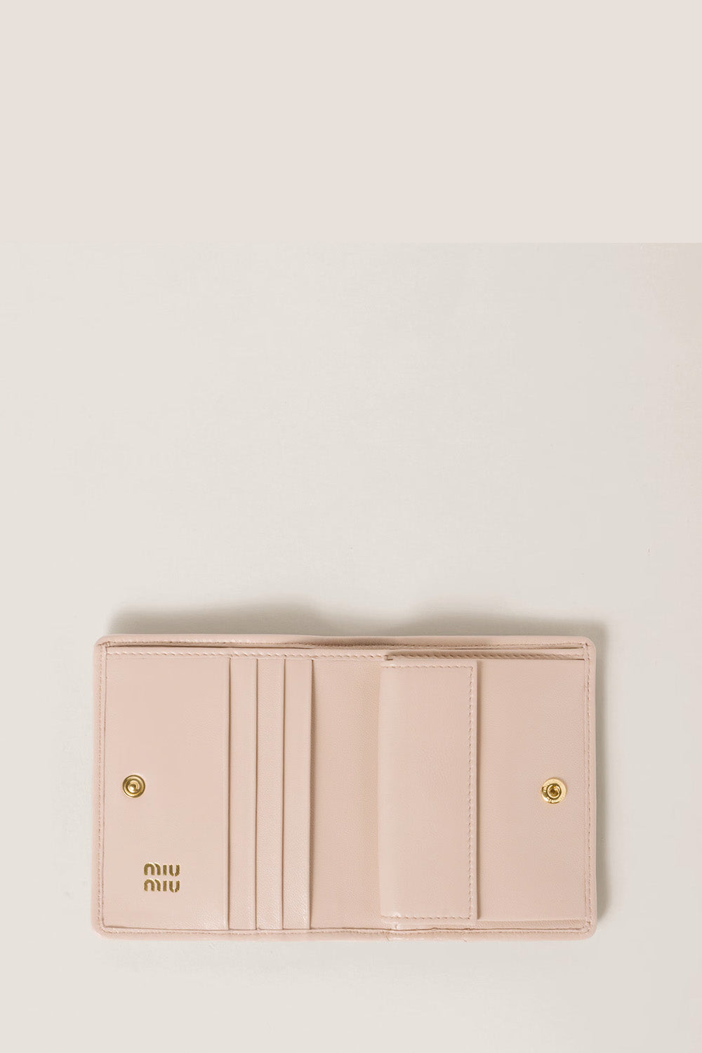 Small Matelassé Nappa Leather Wallet Pink