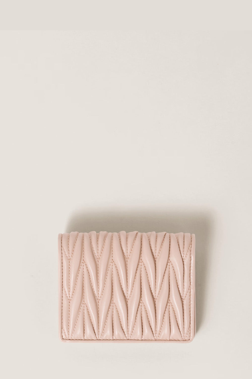 Small Matelassé Nappa Leather Wallet Pink