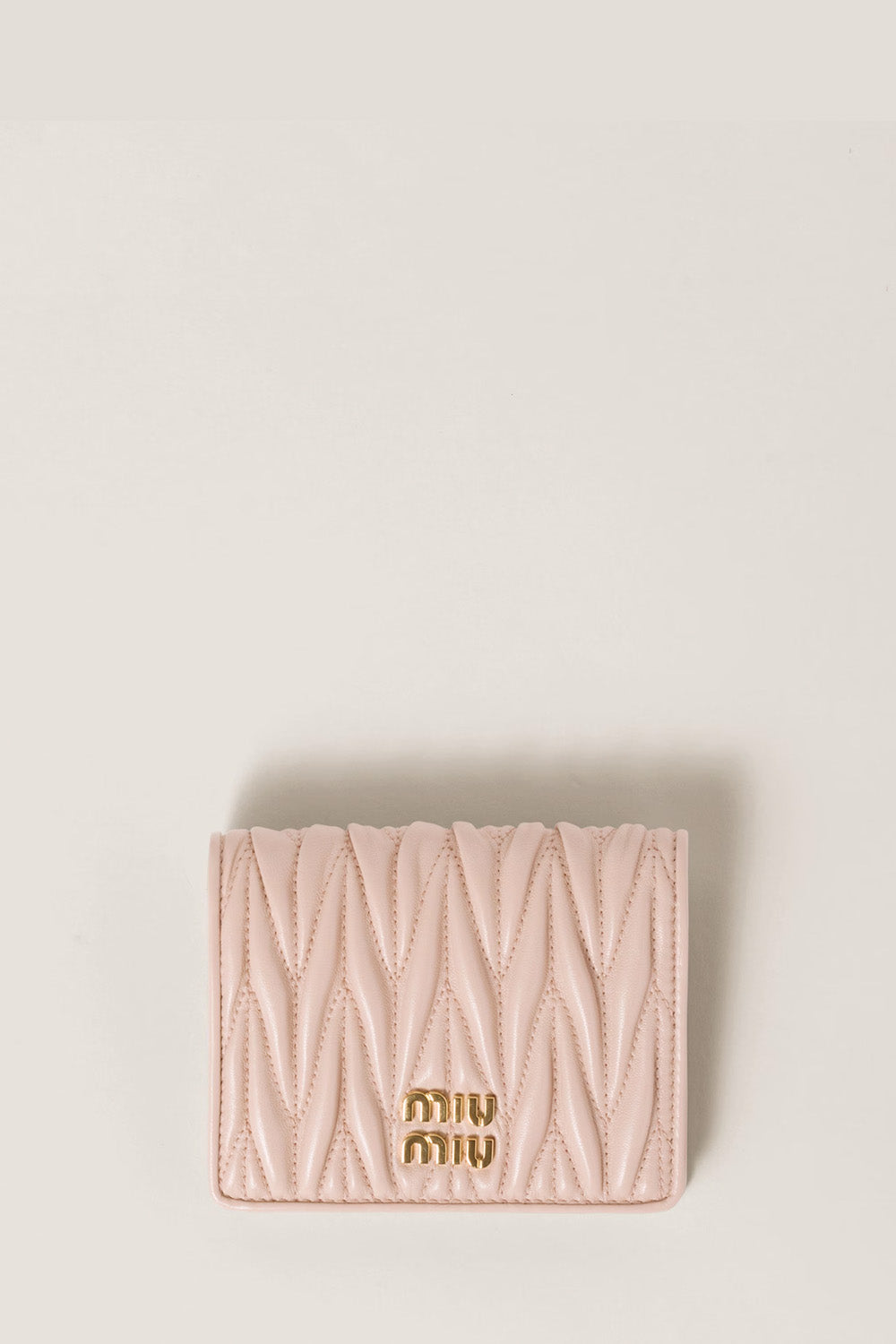 Small Matelassé Nappa Leather Wallet Pink