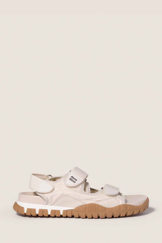Tyre Technical Fabric And Suede Sandals