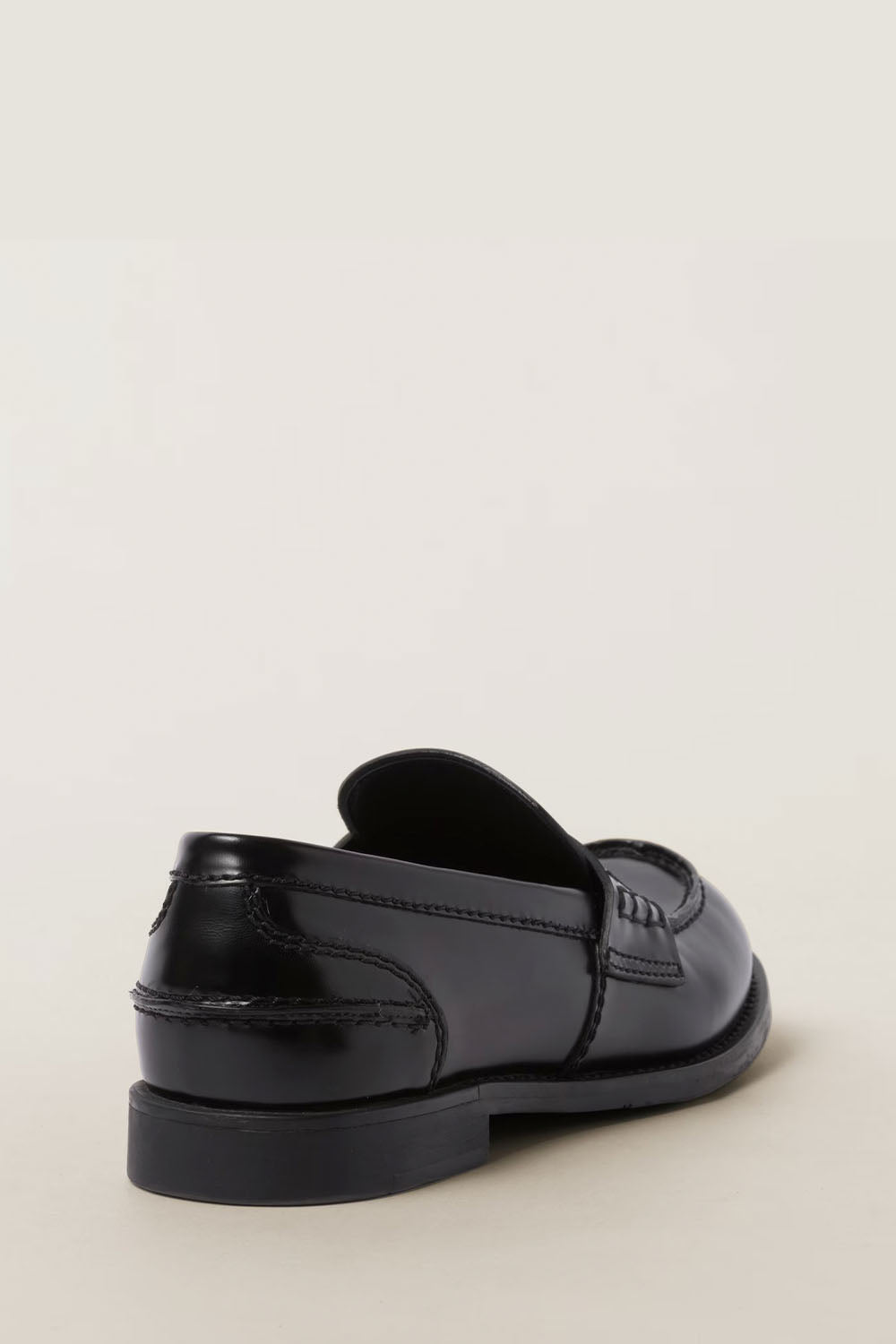 Brushed Leather Penny Loafers