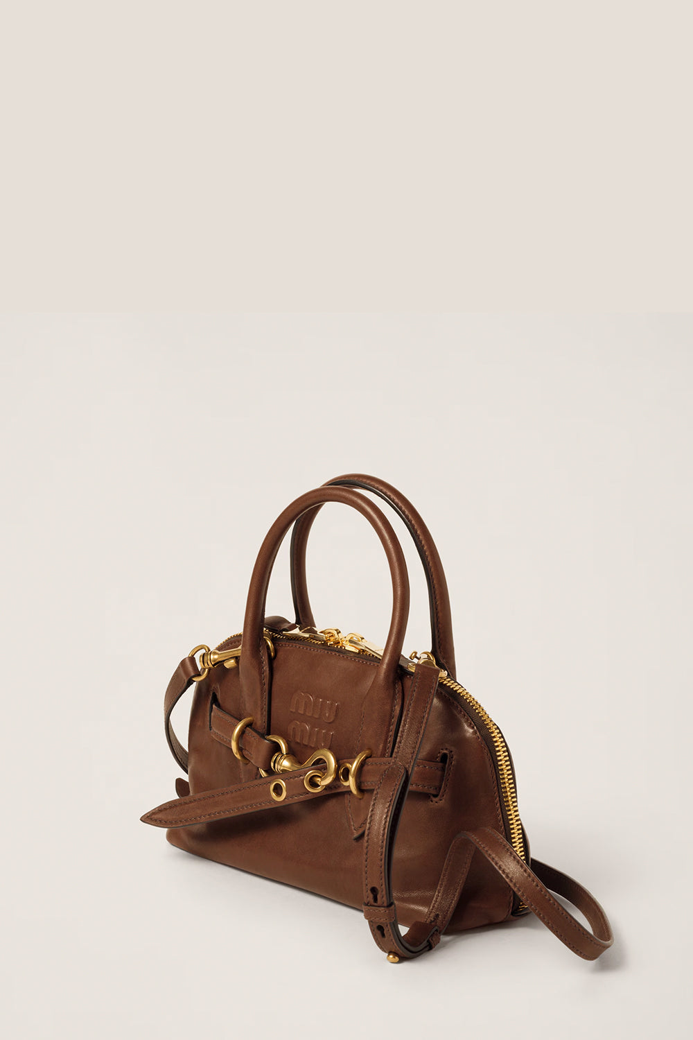 Small Aventure Nappa Leather Top-Handle Bag