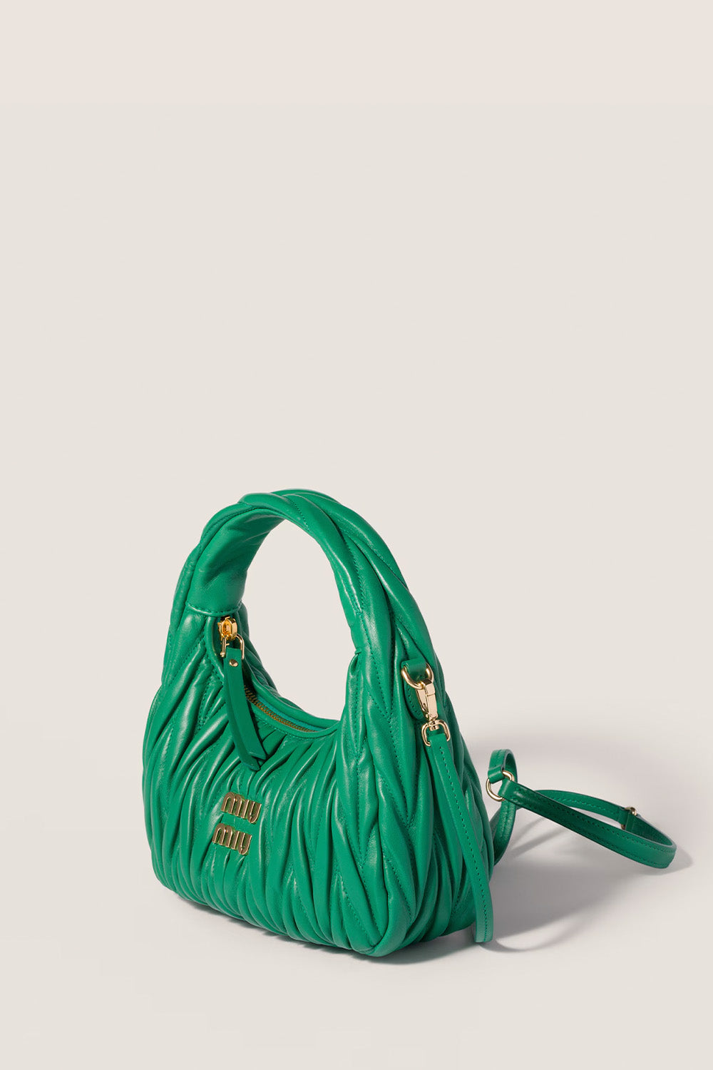 Small Wander Matelassé Nappa Leather Hobo Hag