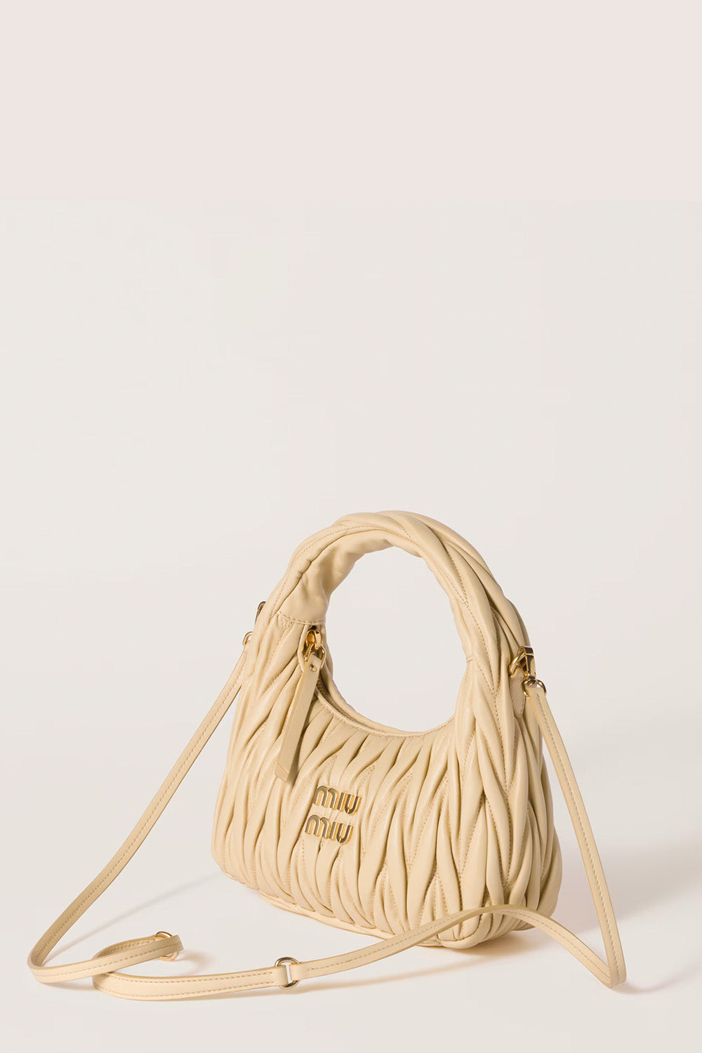 Small Wander Matelassé Nappa Leather Hobo Hag