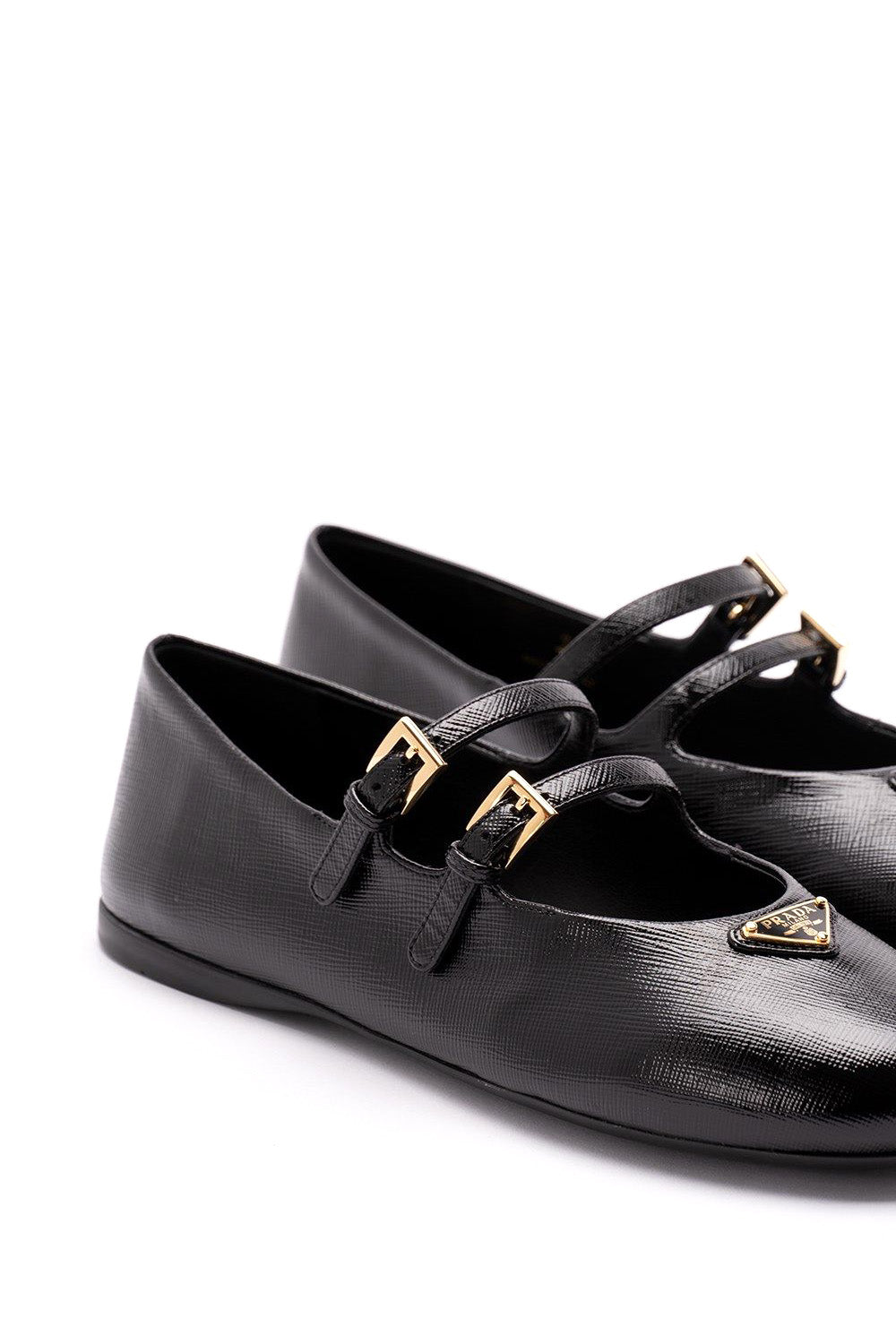 バレエシューズ Prada Black Nappa Leather Ballerinas Prada Nappa Leather Ballerinas | Saks Fifth Avenue