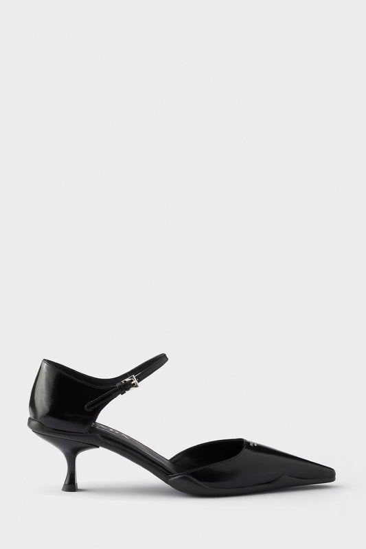 Brushed Leather D'Orsay Pumps
