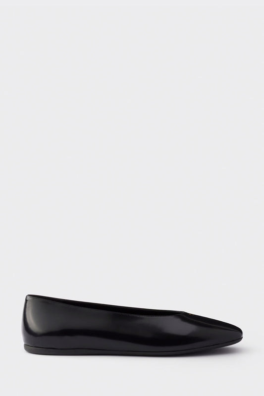 Brushed Leather Ballerinas