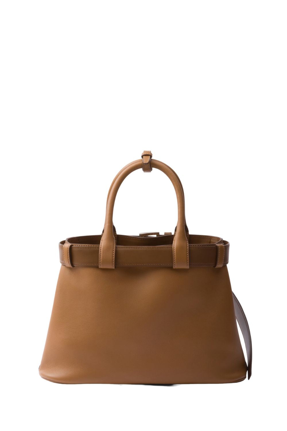Prada Buckle Small Leather Bag With Belt