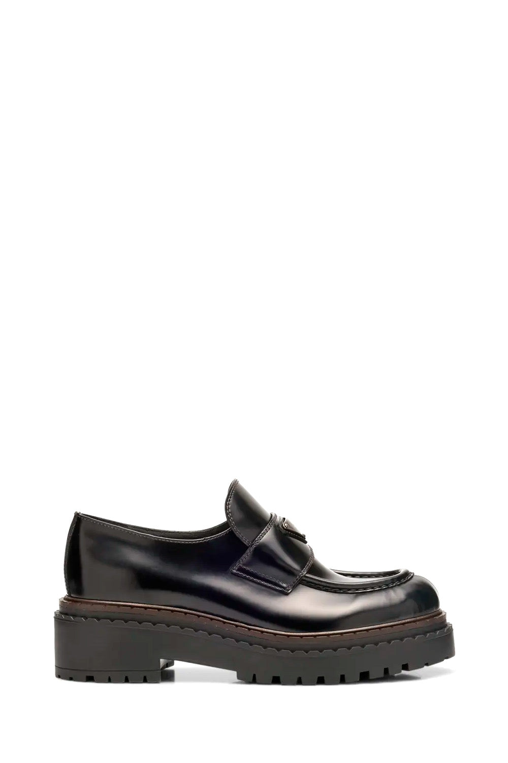 Chocolate Calfskin Platform Loafers