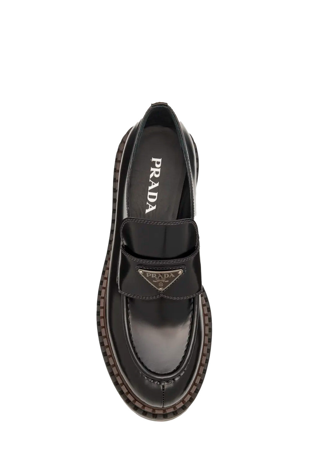 Chocolate Calfskin Platform Loafers