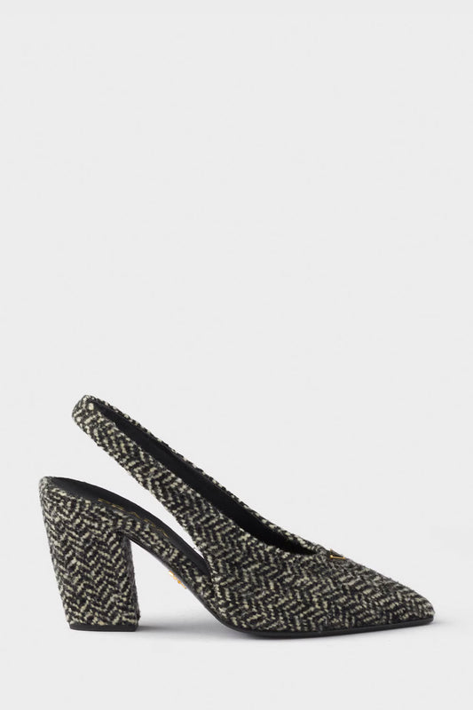 Chevron Slingback Pumps