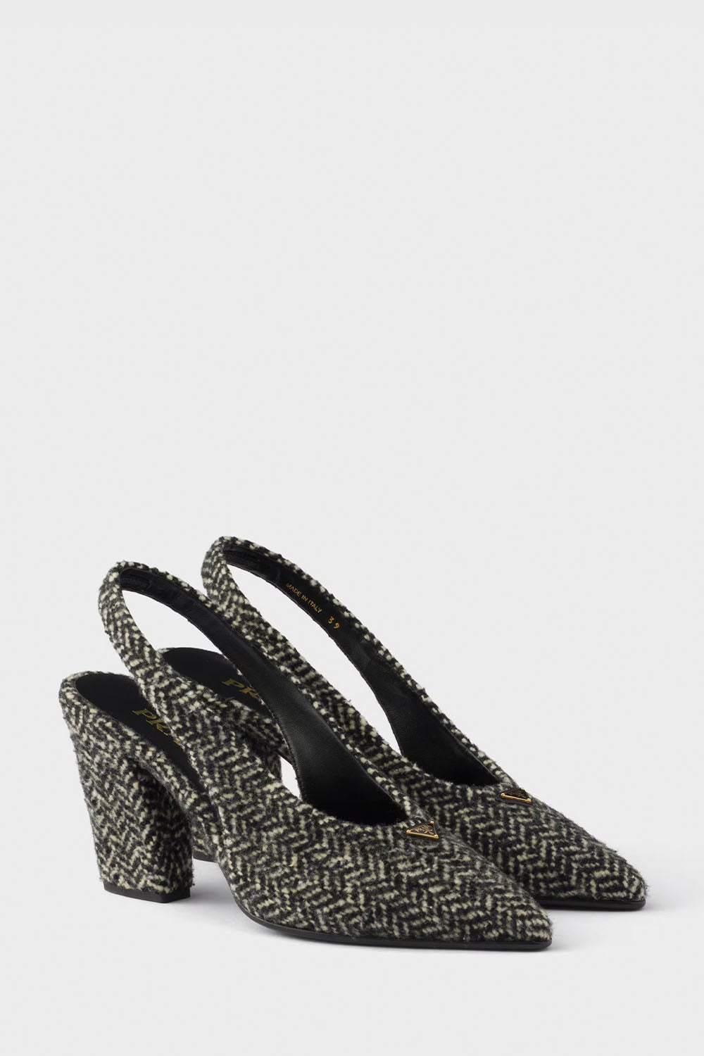 Chevron Slingback Pumps