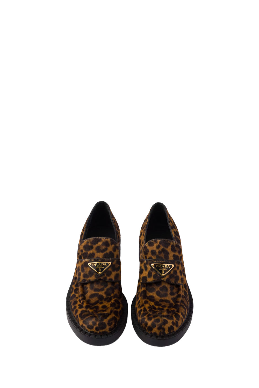 Chocolate Printed Leather Loafers