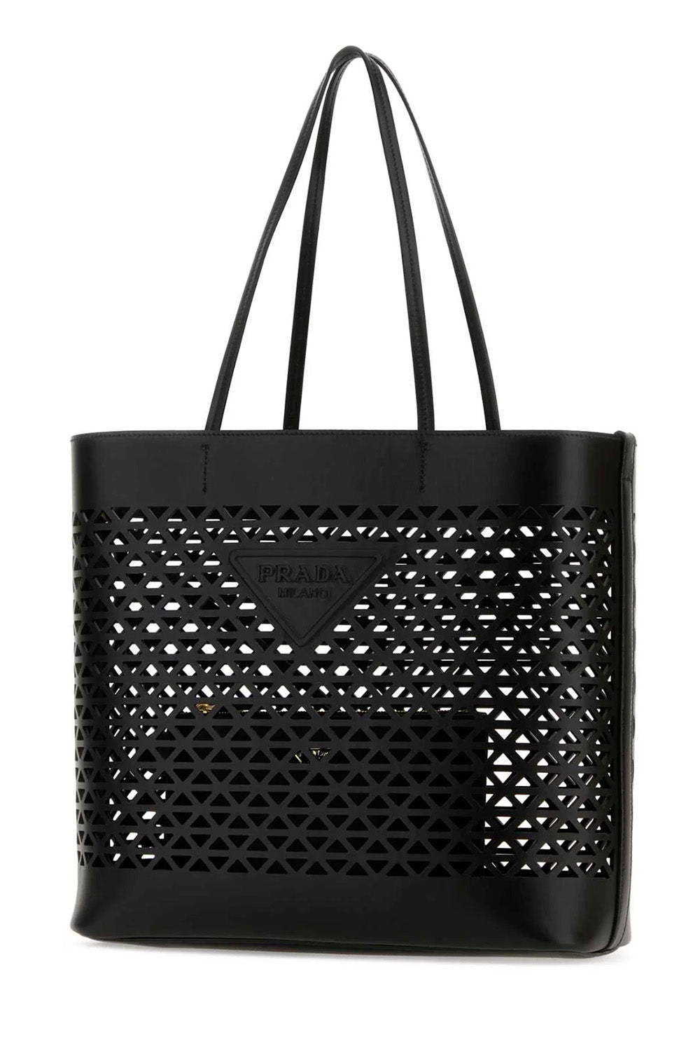 Large Perforated Leather Tote Bag