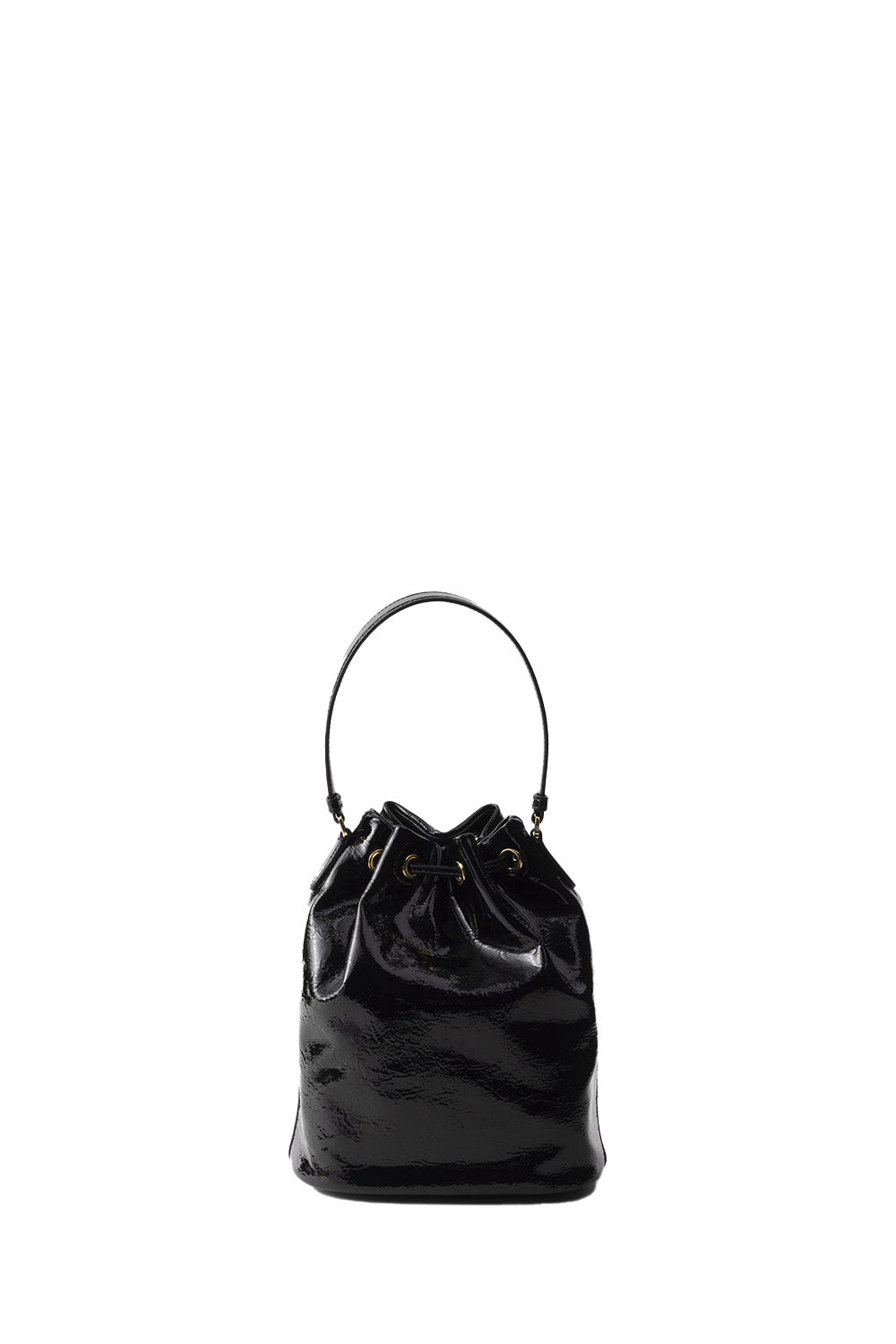 Duet Naplak Patent Leather Bucket Bag