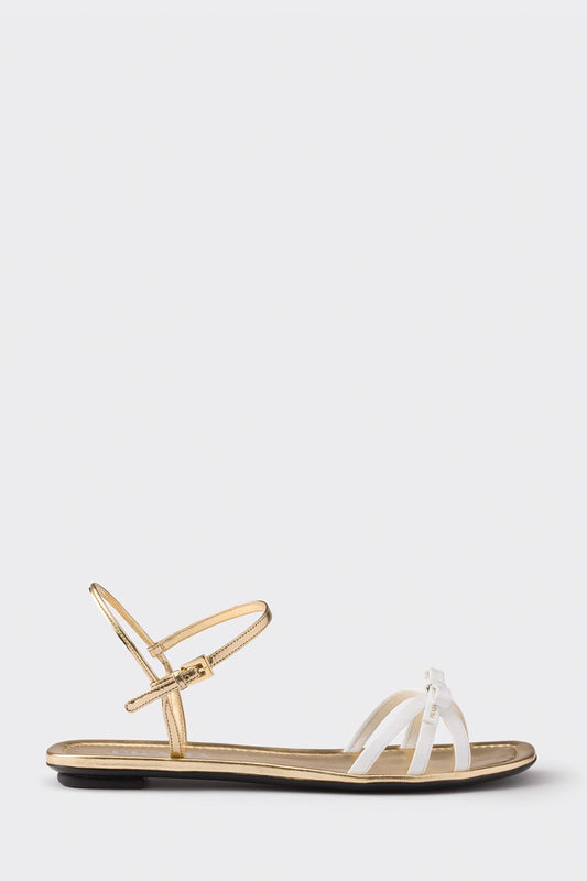 Flat Patent And Metallic Leather Sandals