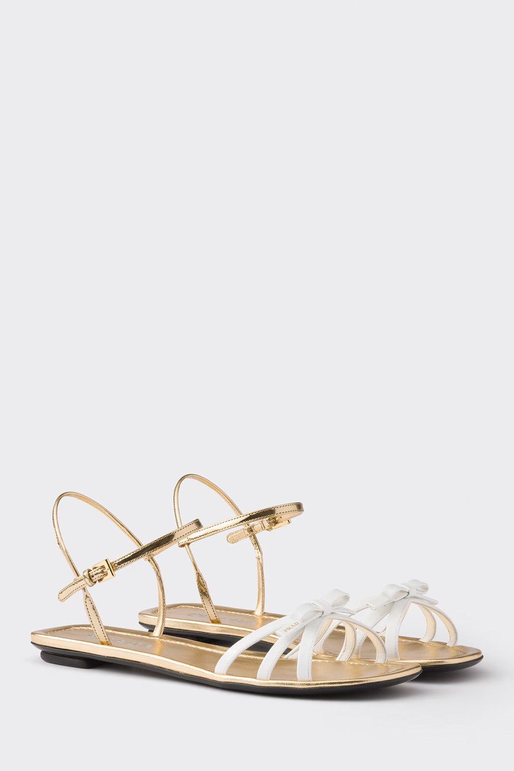 Flat Patent And Metallic Leather Sandals