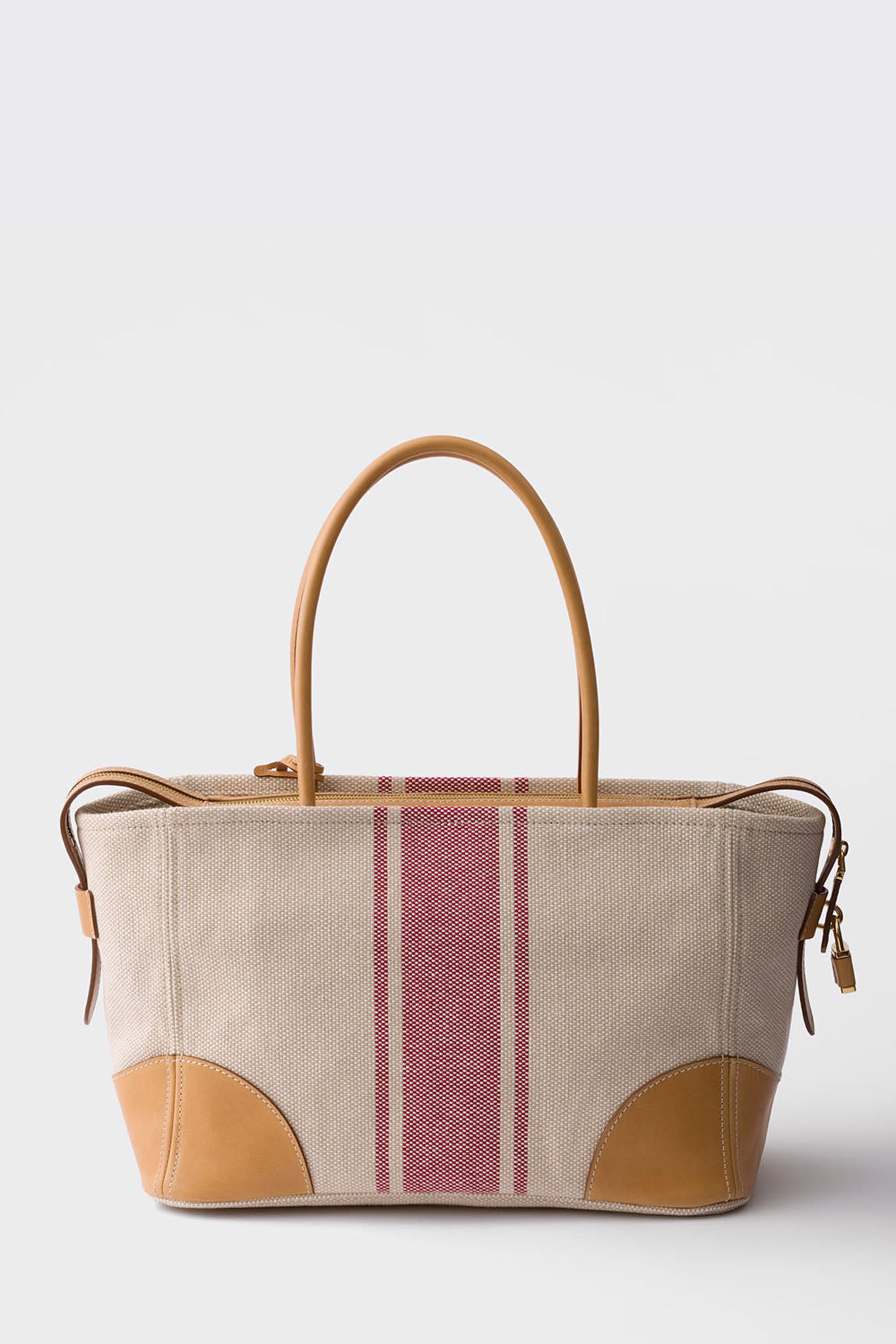 Large Canvas And Leather Tote Bag