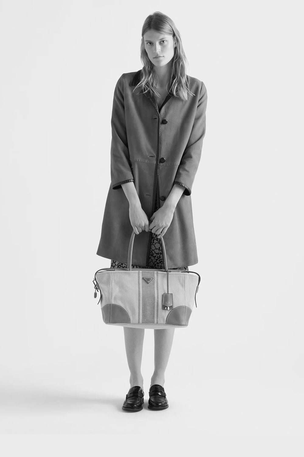 Large Canvas And Leather Tote Bag