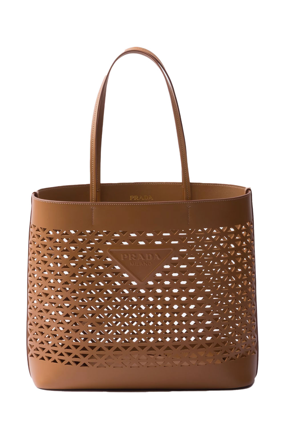 Large Perforated Leather Tote Bag