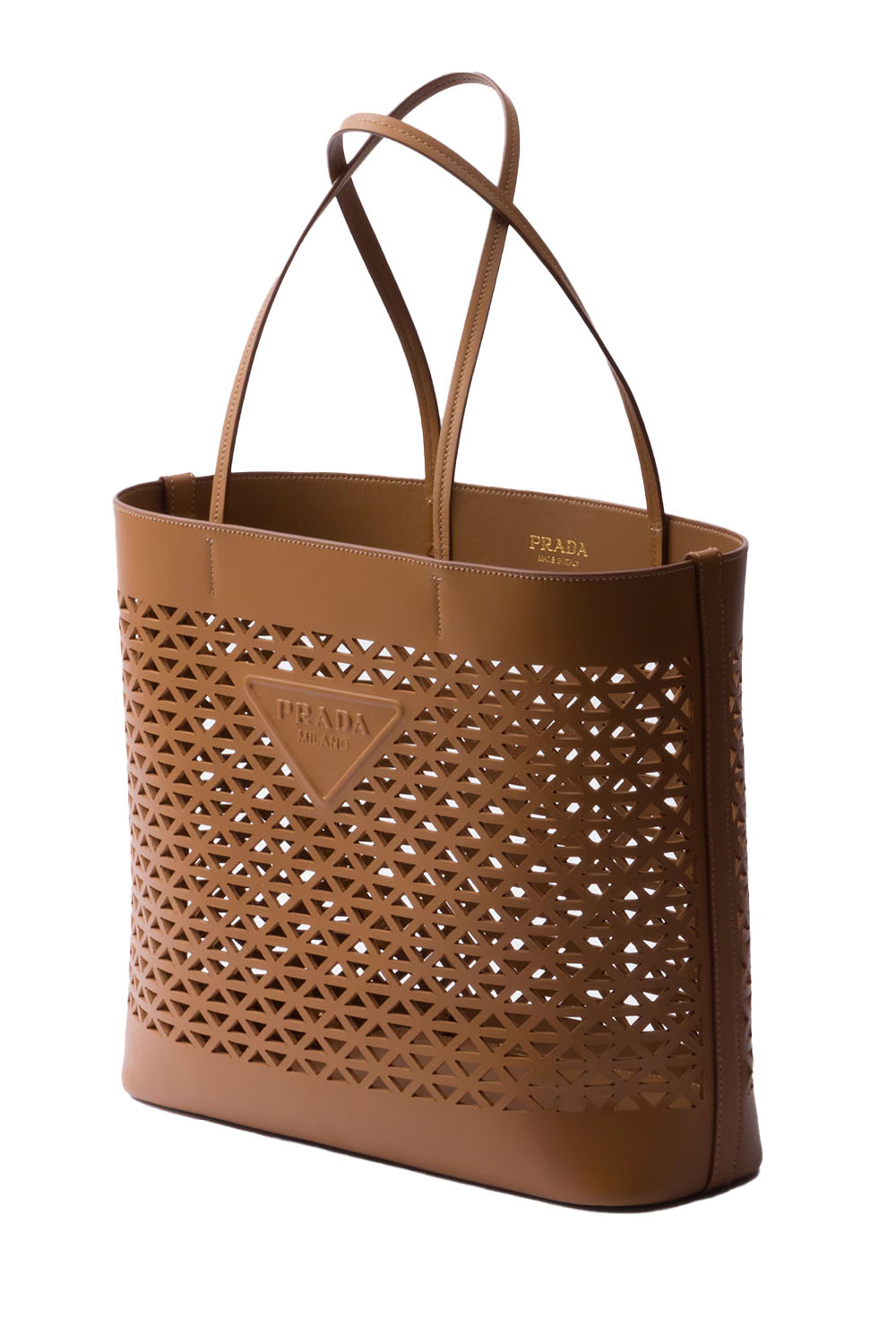 Large Perforated Leather Tote Bag