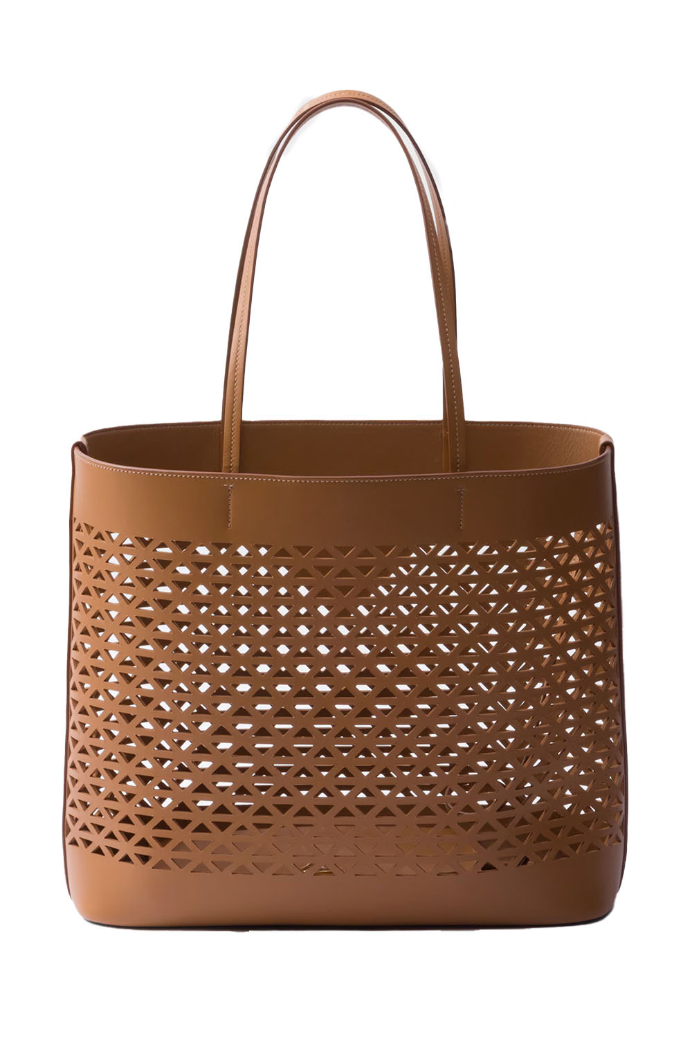 Large Perforated Leather Tote Bag