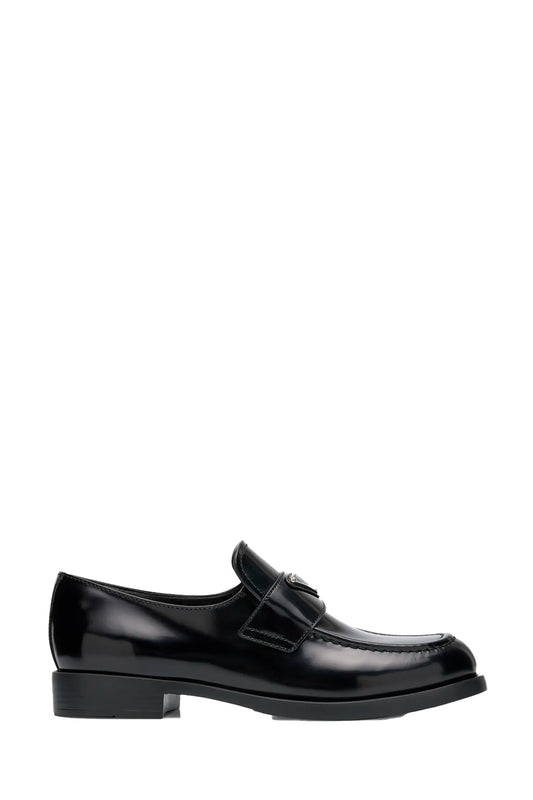 Leather Slip-On Flat Loafers