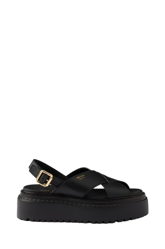 Leather Crisscross Sandals