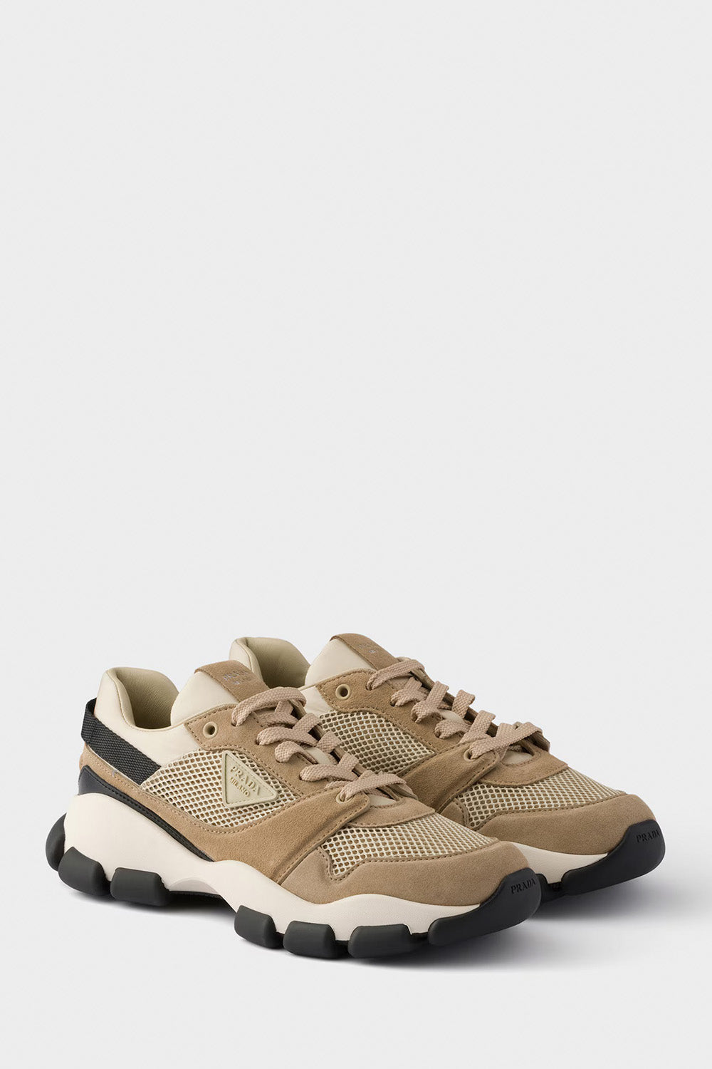 Mesh Fabric And Suede Sneakers