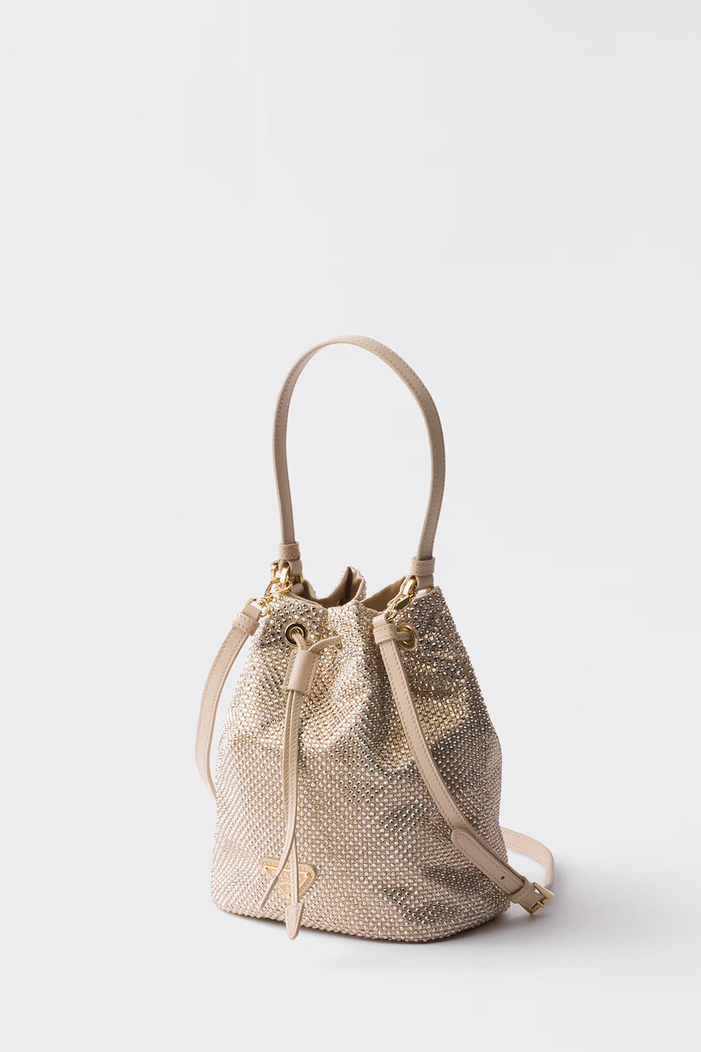 Mini Crystal-Studded Satin Bag