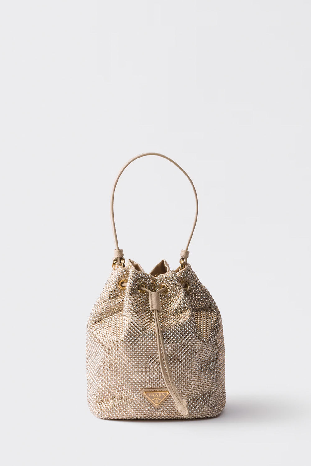 Mini Crystal-Studded Satin Bag