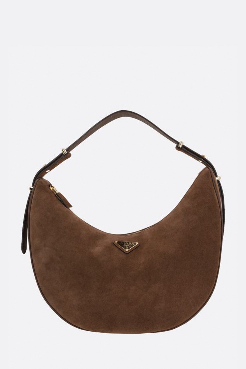 Prada Arqué Large Suede Shoulder Bag