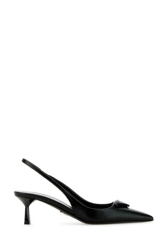 Vernice Leather Slingback Pumps