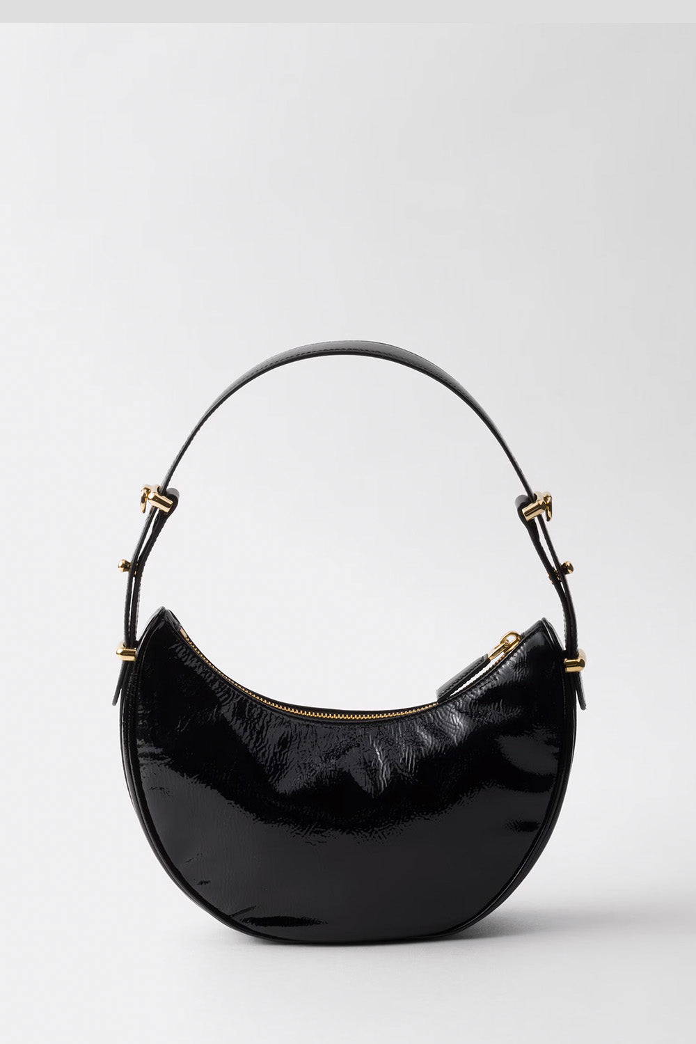 Prada Arqué Naplak Patent Leather Shoulder Bag