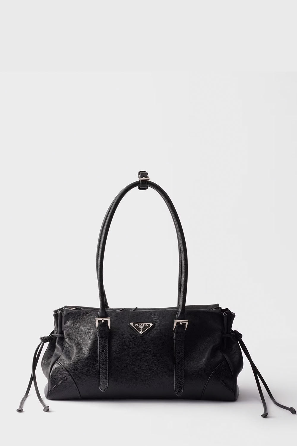Prada Bonnie Medium Antiqued Leather Tote Bag