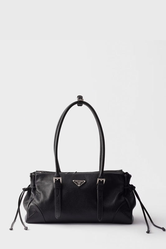 Prada Bonnie Medium Antiqued Leather Tote Bag